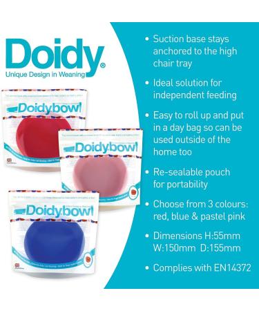 Doidy Baby Suction Bowl for Weaning - Non-Slip Feeding Bowls - 300ml PP Material (Red) - Buy Online on GoSupps.com