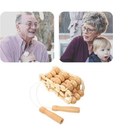 Handmade Wooden Massage Roller Rope - Portable Muscle Relief Tool for Back Waist Foot Neck & Leg | 1pc Trigger Point Design - Buy Online on GoSupps.com