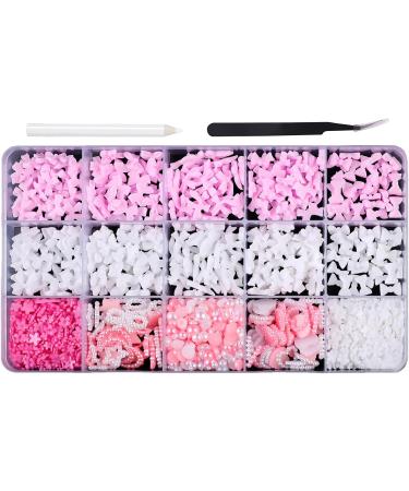 cute bowknot nail 3d bowknot nail art hirata flower nail art decoration nail supplies salon sweet bowknot nail cute 3d bow nail art pearl beads flower BKHZ011 - Buy Online on GoSupps.com