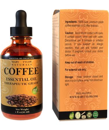 Coffee Essential Oil (1 oz) Premium Therapeutic Grade 100% Pure and Natural Perfect for Aromatherapy Diffuser DIY by Mary Tylor Naturals Coffee 1 Fl Oz - Buy Online on GoSupps.com