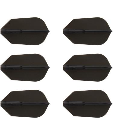 Cosmo Darts 6 Pack Fit Flight - Slim Dart Flight Black