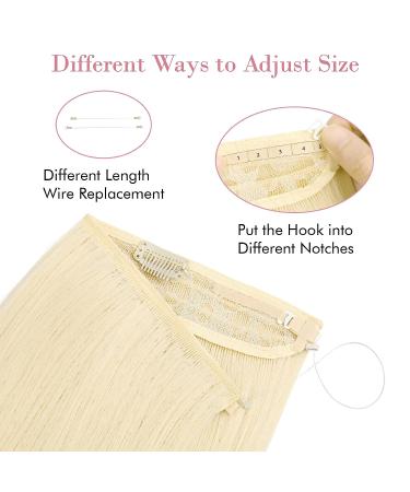 REECHO Invisible Wire Hair Extensions - 20 Inch Straight Secret Hairpiece for Women - Buy Online on GoSupps.com