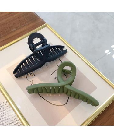 Stylish Army Green Frosty Texture Hair Clip for Women - Chic Hairpins & Accessories - Perfect Gift for Girls (1 Pack) - Buy Online on GoSupps.com