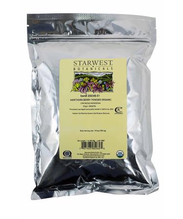 STARWEST BOTANICALS Organic Hawthorn Berry Powder, 16 oz, 1 lb