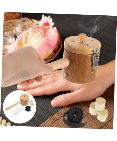 Frcolor Moxibustion Holder Set - Handheld Moxa Device Moxibustion Box Kit for Body Massage Wooden Moxa Stick Burner - Buy Online on GoSupps.com