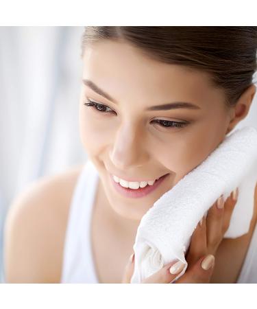 Softolle 100% Cotton Ring Spun Wash Cloths 12x12 Inches - Bulk Pack of 24 Face Towels, Highly Absorbent and Soft - White Washcloths for Face - Buy Online on GoSupps.com