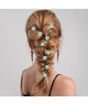 Ouligay Mini Flower Hair Clips - 20 Pack Blue Small Hair Accessories for Women & Brides - Ideal for Weddings - Buy Online on GoSupps.com