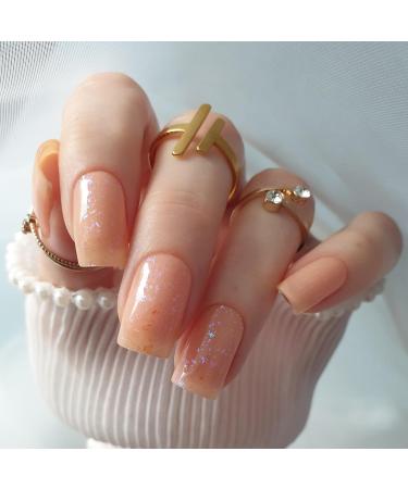 Zaubern gel4Home: UV Nail Foils & Gel Wraps - Orange Sparkle Semi-Cured Gel Nails for International Shipping - Buy Online on GoSupps.com