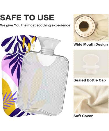 NAANLE 2L Hot Water Bottle with Abstract Hawaii Flower Cover - Pain Relief & Warmth for Back Hands and Feet - Buy Online on GoSupps.com