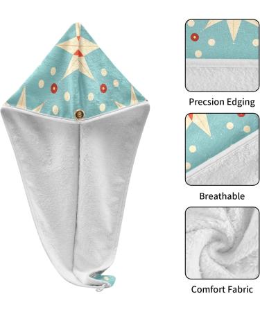 Seamless Retro Hair Towel 2 Pack - Super Absorbent Quick Dry Turbans for Women & Girls - Buy Online on GoSupps.com