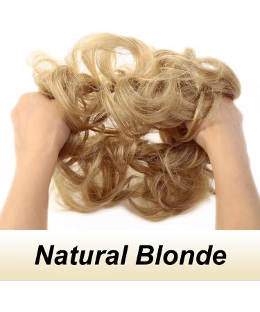 JJstar 2PCS Curly Messy Bun Hair Piece Set - Blonde Synthetic Fiber Scrunchies for Women & Girls - Buy Online on GoSupps.com