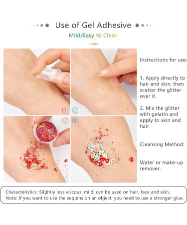 10 Colors Body Glitter Cosmetic Glitter - Face Glitter Chunky Glitter - Face Glitter Festival Hair Glitter with Glue and Brush for Body Hair Nails Stage Halloween Party Pink - Buy Online on GoSupps.com