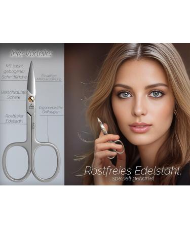 Premium Stainless Steel Nail Scissors for Fingernails & Toenails - Curved Extra Sharp with Protective Case (9 cm) - Buy Online on GoSupps.com