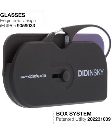 Didinsky Unisex Reading Glasses - Compact Light Edgeless | Ideal for Travel Comfortable with Adhesive Strips | Orsay Graphitebio 3.0x - Buy Online on GoSupps.com