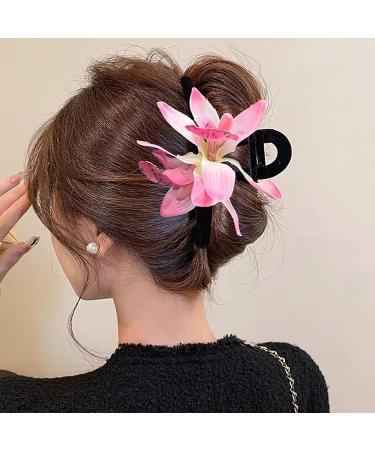 AJOIDR Fabric Flower Hair Claw Clip Spring Hair Barrettes Nonslip Jaw Clip Girl Fabric Hair Claw PonytailHolder Women Headwear White - Buy Online on GoSupps.com