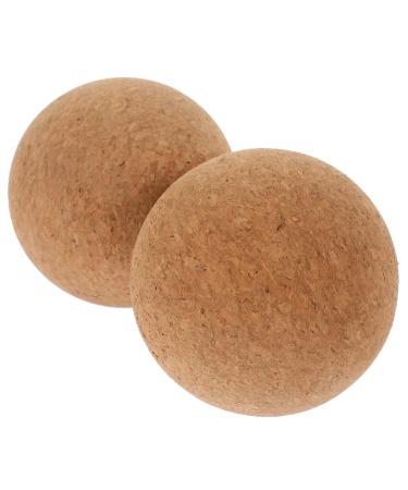 Magiclulu 2st yoga ball from cork yoga balls trigger point massage ball rollerball deep fabric massage device deep fabric muscle roller foot massage ball high density myofascial fitness