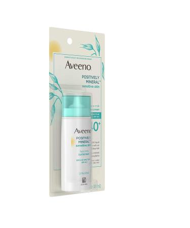 Aveeno Positively Mineral SPF 40+ Face Milk Sunscreen - Oil-Free & Paraben-Free - 1.4 fl. oz - Buy Online on GoSupps.com
