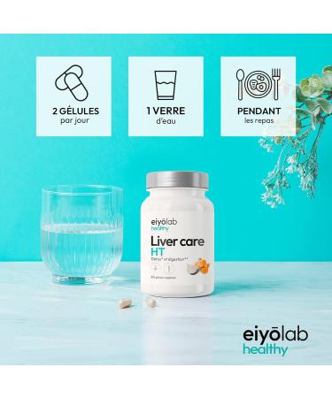 Complexe Detox Foie HT | Chardon Marie Curcuma Radis Noir | Fonction H patique & BIen tre Digestif | Colon & Minceur | Booster d Energie | Made in France | 60 G lules Vegan | Eiyolab - Buy Online on GoSupps.com