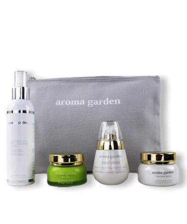 Skin condition 5 - anti -aging care for wrinkles - with a gift set - with vitamin C 24k gold and hyaluronic acid - organic & vegan