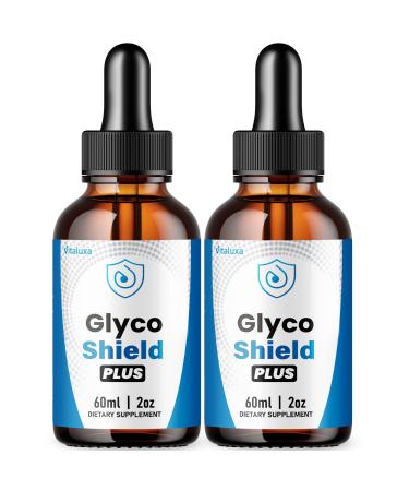 (2 Packs) Glyco Shield Plus Drops Glyco Shield Drops Original Supplement Reviews with Maximum Strength Glycogen Health Formula GlycoShield Advanced New Formula GlycoShield Wellness Vitamin (4oz)