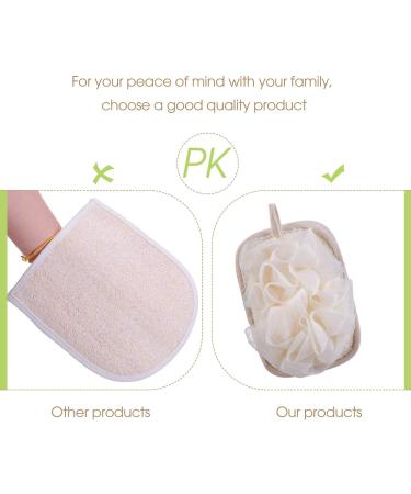 Buy Bath Gloves for Women - 2 Pack Loofah Pouf Brush by mikimini | Soft & Durable Exfoliating Scrubbers for Spa Experience - Buy Online on GoSupps.com
