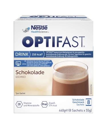 Optifast Diet Shake Chocolate for Losing weight |Protein -rich meal set with important vitamins and minerals |Quick prepared and delicious in taste |8 x 55g chocolate 55 g (8 Pack)