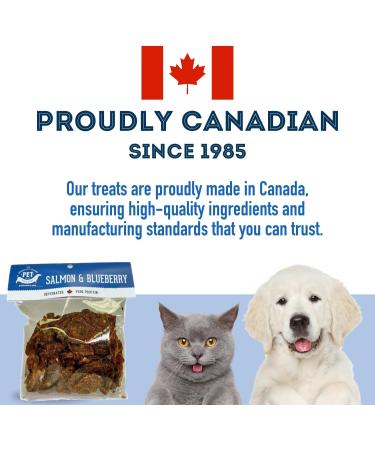 The Granville Island Pet Treatery|Dehydrated Protein Salmon & Blueberry Treat for Dogs & Cats Slowly Dehydrated Raw Single Ingredient Maintain Nurtients Vitamins Healthy Oils Made in Canada 80g Salmon & Blueberry 80 g (Pack of 1) - Buy Online on GoSupps.com