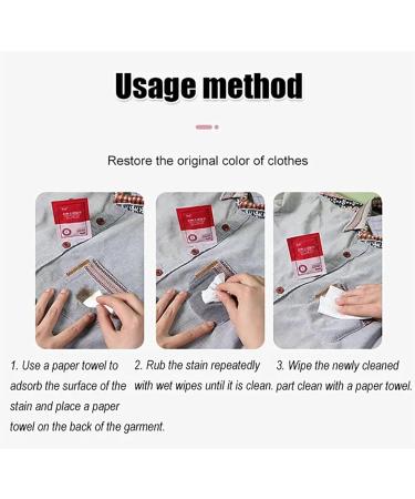 Yeluptu Clothes Stain Removal Wipes Clothing Stain Removal Wipes Stain Remover Wipes Stain Removal Wet Wipes Clothing Stain Removal Wet Wipes Wipe and Go Instant Stain Remover (20PCS) - Buy Online on GoSupps.com