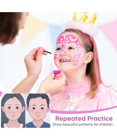 2 Gabarits de Maquillage Visage A4 en Plastique R utilisables Planche d'Entra nement Maquillage Artistique pour D butants Mod les Gar on et Fille pour Peinture Paupi res et Cils - Buy Online on GoSupps.com