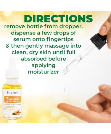 Turmeric Serum for Face & Body | All Natural Skin Brightening Acne Fighting & Repair Serum - Pure Turmeric Oil for All Skin Types - Buy Online on GoSupps.com
