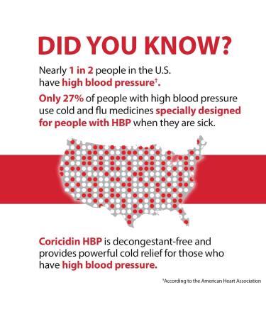 Coricidin HBP Decongestant-Free Maximum Strength Cold, Cough & Flu Liquid Gels - 24 Count - Buy Online on GoSupps.com