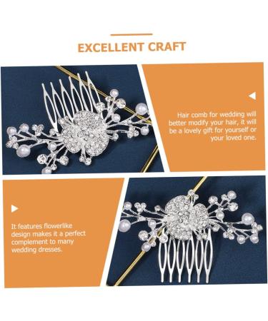 Didiseaon Rhinestone Five-tooth Hair Comb Hair Combs for Women Accessories Hair Jewels for Women Hair Comb Clip Side Hair Comb Tiara Hair Accessories Pearl Bride Alloy Hair Piece - Buy Online on GoSupps.com