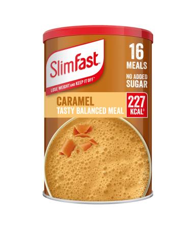 SlimFast Balanced Meal Shake Healthy Shake for Balanced Diet Plan with Vitamins and Minerals High in Fibre Meal Replacement Caramel Flavour 16 Servings 584 g Caramel 584 g (Pack of 1)