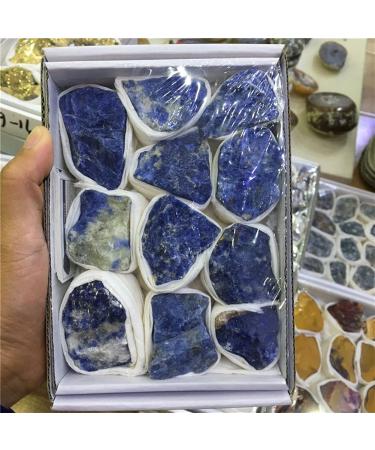 Natural Quartz Crystal Rough Gemstones and Minerals Raw Stones as Gifts Beautiful (Color : Blue Sodalite)