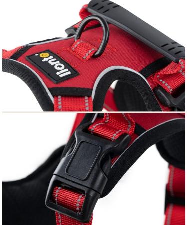 Buy Lionto Dog Harness - Padded Anti-Pull Reflective Safety Harness Adjustable Size M Red - International Shipping Available - Buy Online on GoSupps.com
