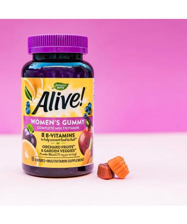 Nature's Way Alive! Women s Gummy Multivitamin 16 Vitamins & Minerals Energy Metabolism* Hair Skin & Nails* Vegetarian Mixed Berry Flavored 60 Gummies - 2 Pack - Buy Online on GoSupps.com