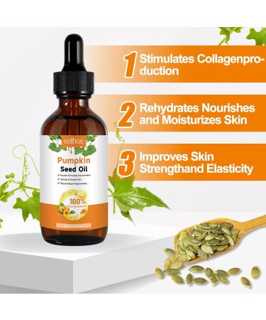 Xumann Pumpkin Seed Oil for Hair Growth Pure Natural Organic Pumpkin Seed Oil Nourishes Scalp Pure Pumpkin Oil For Hair Growth (60ml) - Buy Online on GoSupps.com