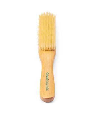 GranNaturals Boar Bristle Slick Back Hair Brush - White Bristle Hairbrush for Sleek Styles - Natural Wood Handle for Men and Women - Buy Online on GoSupps.com