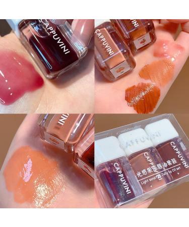 Sitovely 3 Colors Jelly Hydrating Lip Oil Set - Fruit Extract Moisturizing Clear Lip Gloss - Plumping Lip Balm for Lip Care - Buy Online on GoSupps.com