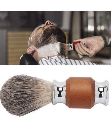 Professional Men's Beard Shaving Brush | Rubber Wood Handle | Facial Cleaning & Hair Shaving Tool - Perfect for Salons & Home Use - Buy Online on GoSupps.com