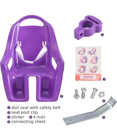 EIRONA Children's Bicycle Doll Seat DIY Sticker Accessory for Girls | Purple Bicycle Accessory - Buy Online on GoSupps.com