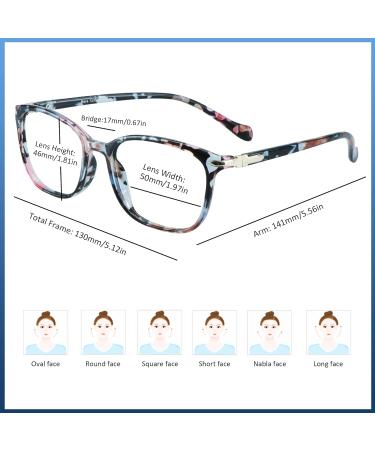 VisionGlobal Blue Light Blocking Glasses for Women - Stylish Anti Eyestrain Computer & TV Glasses (+1.50 Magnification) - Nola Pink Square Frame - Buy Online on GoSupps.com