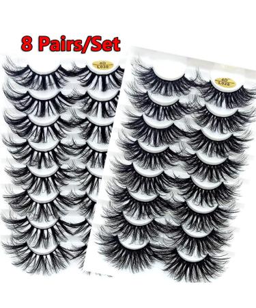 Buy 25mm 4D Mink Fluffy Multilayered Eyelash Extensions for Women - Full Volume Long Nature Wispies - Buy Online on GoSupps.com