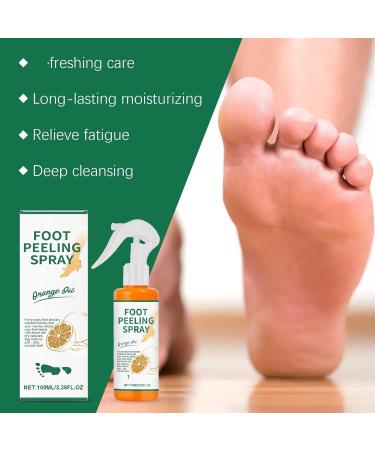 Spray peeling pour les pieds l'huile d'orange limine les peaux mortes lisse les pieds secs et fissur s pour les mains et les articulations le genou la cheville le coude (4PCS) - Buy Online on GoSupps.com