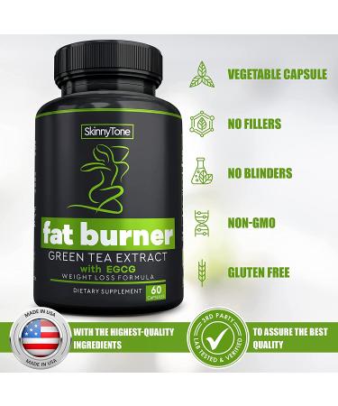 Green Tea Extract Fat Burner with EGCG - Natural Detox Diet Pills for Women - 6 Metabolism Booster - Thermogenic Supplement - Carb Blocker - 60ct - Buy Online on GoSupps.com
