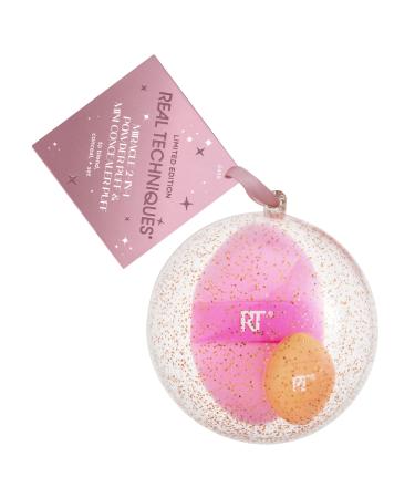 Real Techniques Miracle 2-In-1 Powder Puff & Mini Concealer Puff 2 Piece Limited Edition Gift Set