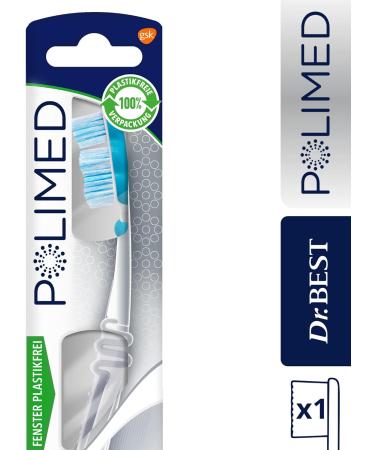 Dr. Best Polimed Toothbrush - Medium (5 Pack) | 49% Better Cleaning in Hard-to-Reach Areas - Buy Online on GoSupps.com