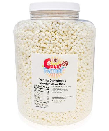 Sarah's Candy Factory Vanilla Mini Dehydrated Marshmallows in Jar - Mini Marshmallow Bits for Hot Cocoa (2.5 Lbs) 2.5 Pound (Pack of 1) In Jar