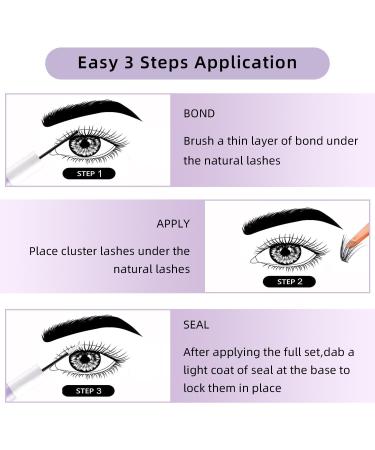 240 Pcs Cluster Lashes Kit - Eyelash Glue DIY Extensions Super Hold Curlers (Rose Gold) | International Shipping - Buy Online on GoSupps.com