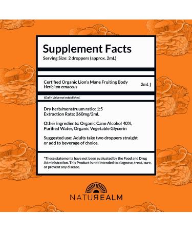 Naturealm Reishi & Lion s Mane Mushroom Extract - Adaptogen Stack for Focus Immunity Longevity Gut Health Anti-Aging Energy & More - Organic Liquid Drops - 50 mL Each (2 Pack) - Buy Online on GoSupps.com